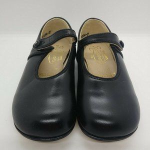 Bonpoint Mary Jane Button Black Kids Size 7E